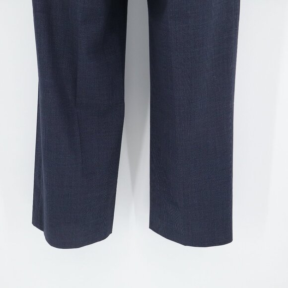LaVia 18 Marled Navy Fine Tweed Wool Suit Blazer and Wide Leg Pants‎ Size 10 - Picture 8 of 15